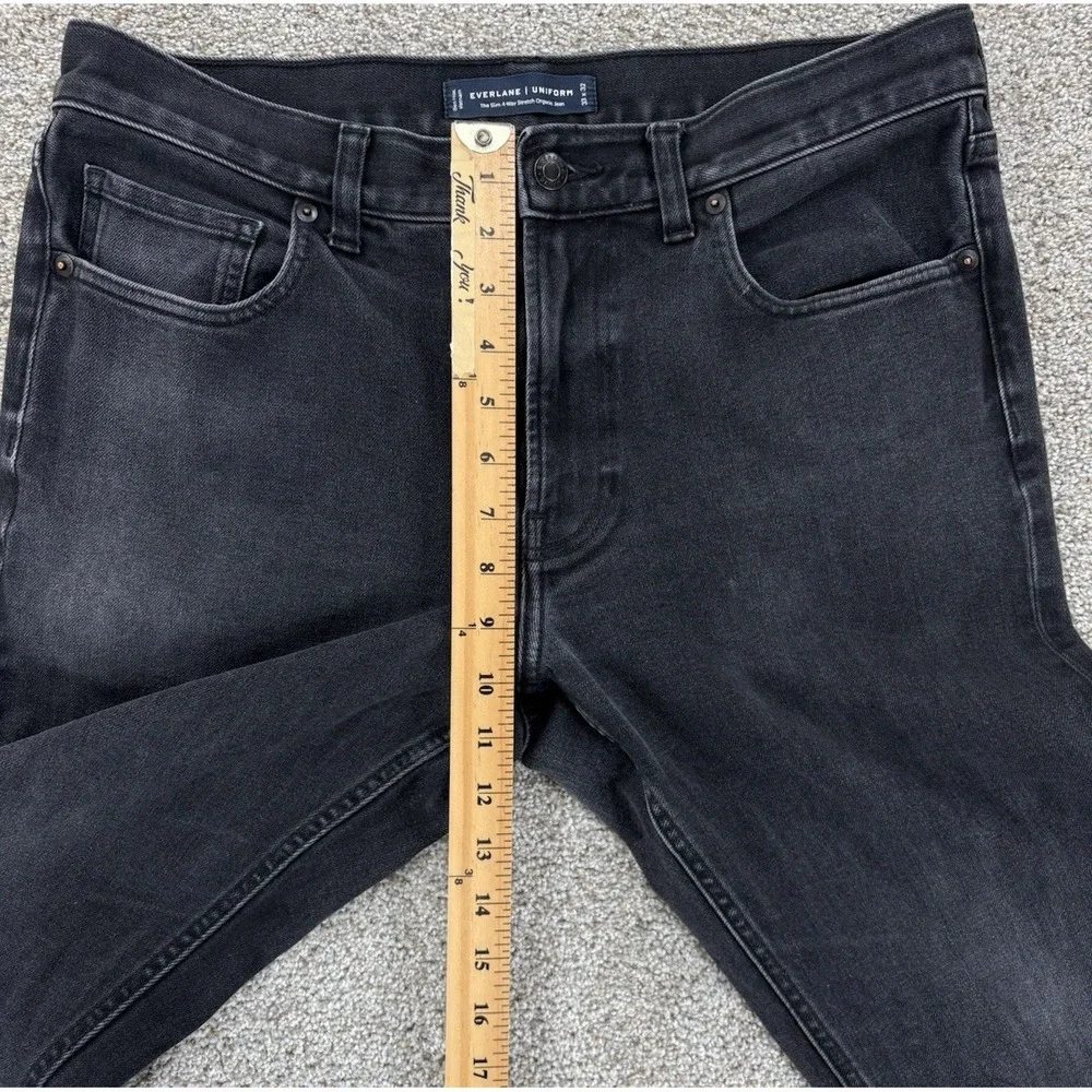Everlane Uniform Slim 4-Way Stretch Organic Jeans Men's 33x32 (Fits 33x30) Black